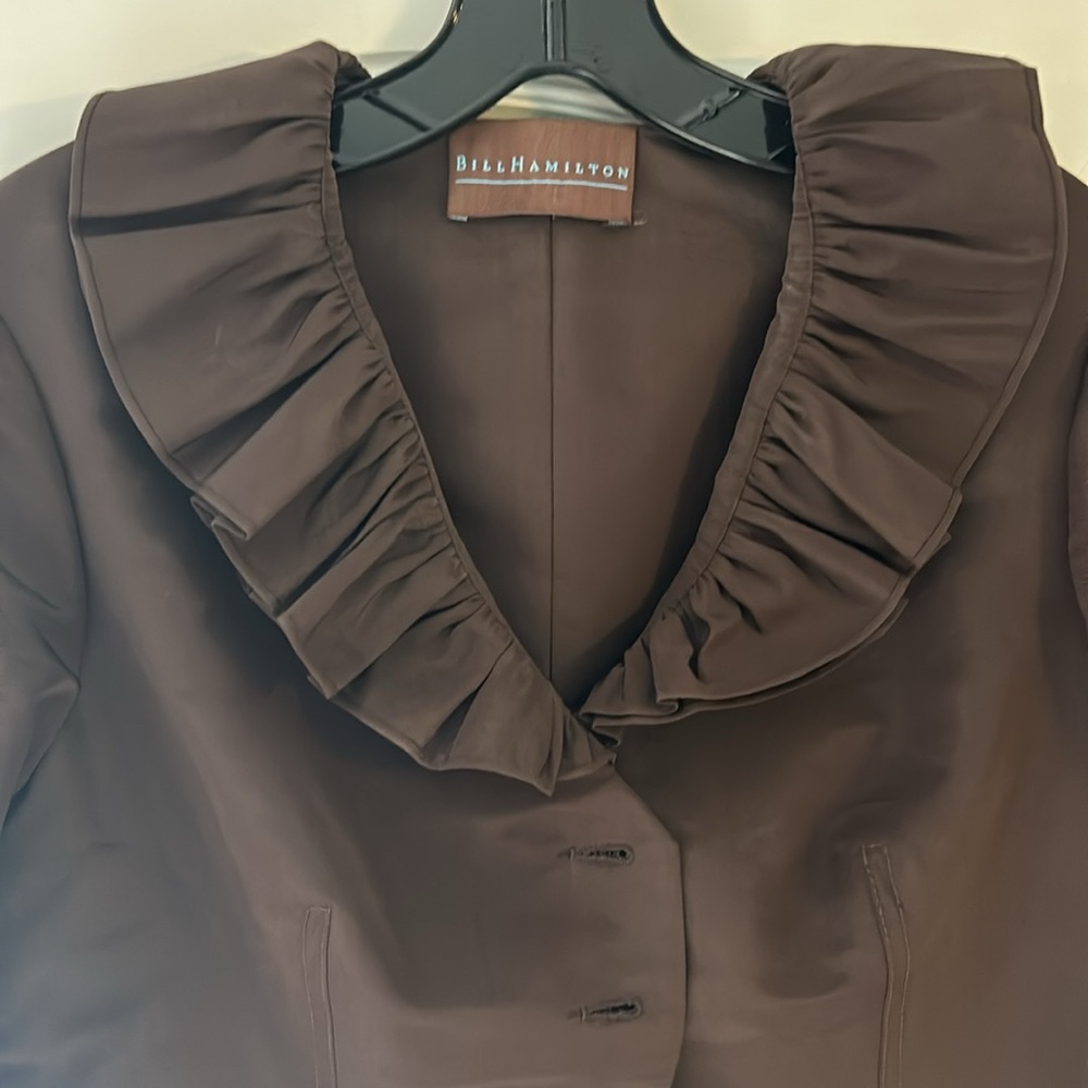 Rare Bill Hamilton Saks 100% Italian Silk Dress + Extra Fabric | Vintage M